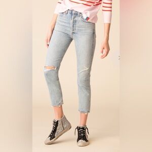 Agolde Riley Hi Rise Straight Crop Shatter size 22